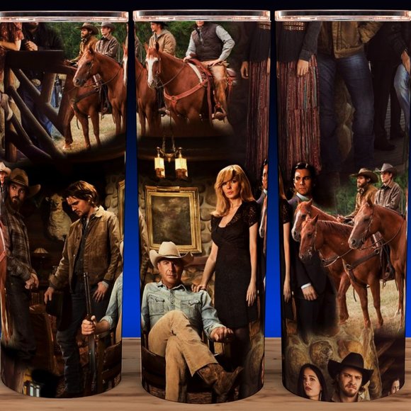 Yellowstone Dutton Ranch Collage Cup Mug Tumbler 20oz - Picture 1 of 3